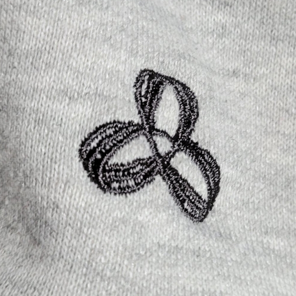 TNA Aritzia v-neck hoodie heathered grey ribbed knit sleeve cuffs & band xxs - Picture 8 of 10